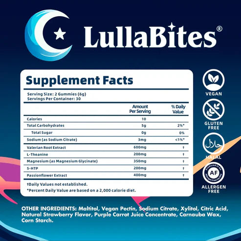 LullaBites Melatonin-Free Sleep Gummies